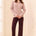 Tribal Women's Pointelle Button-Back Long Sleeve Sweater - Violet Ice