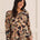 Tribal Women's Print Top With Side Slits - Mosstone
