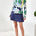 Tribal Women's Printed Mock Neck Zip-Up Cardigan - Floral Lime