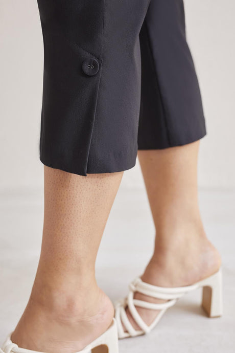 Tribal Women's Pull On Capri Plus - Black
