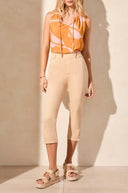 Tribal Women's Pull On Capris - Safari