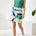 Tribal Women's Pull On Round Hem Skort - Floral Lime