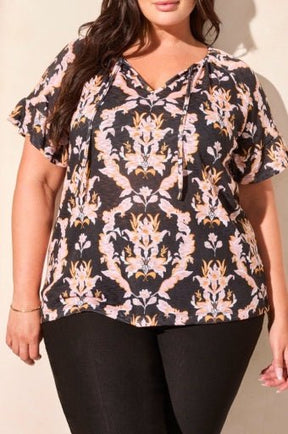Tribal Women's Raglan Top Plus - Tea Rose