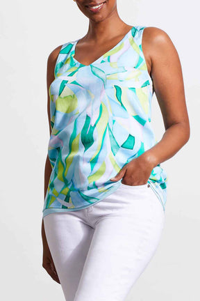 Tribal Women's Reversible Cami - Blue Sea