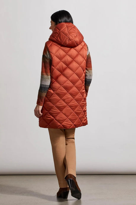 Tribal Women's Reversible Puffer Vest - Clay