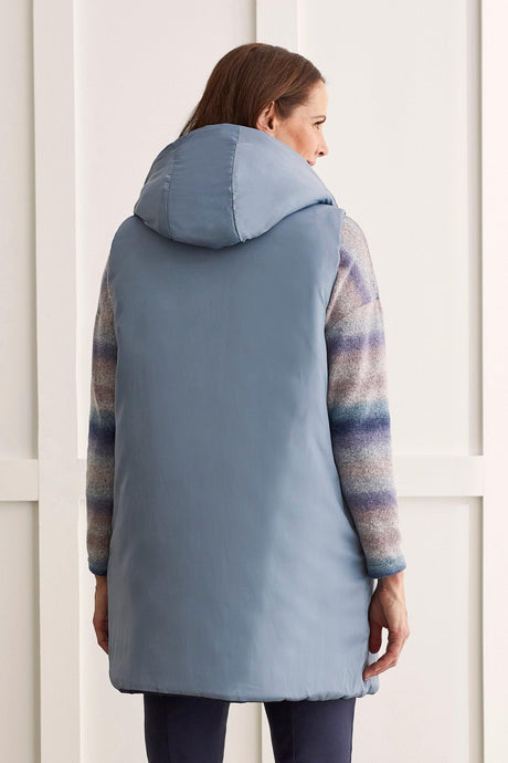 Tribal Women's Reversible Puffer Vest - Sapphire