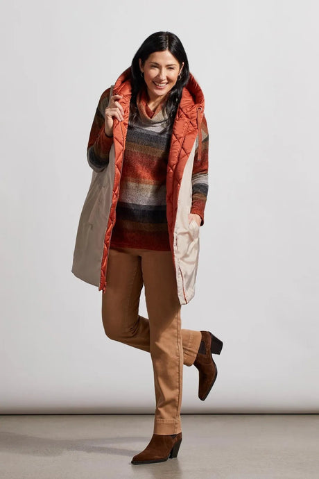 Tribal Women's Reversible Puffer Vest - Clay