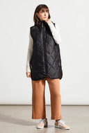Tribal Women's Reversible Puffer Vest - Black