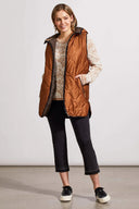 Tribal Women's Reversible Puffer Vest - Walnut