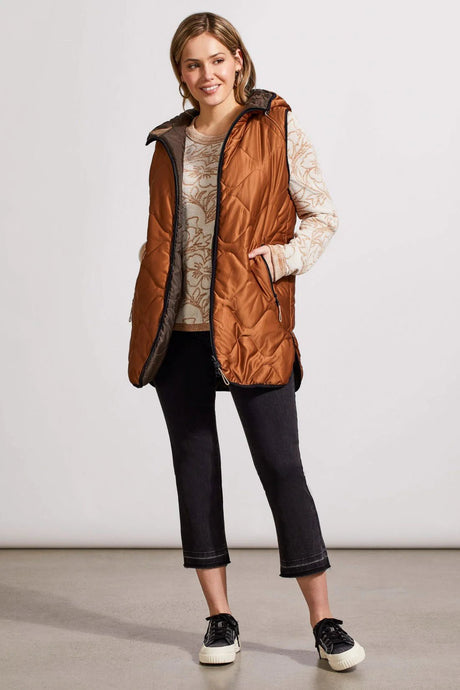 Tribal Women's Reversible Puffer Vest - A&M Clothing & Shoes - Westlock