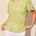 Tribal Women's Ruffle Sleeve Top - Avocado