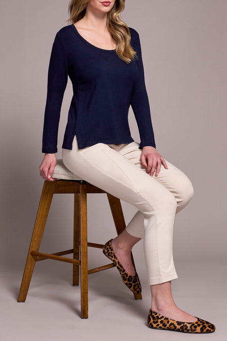 Tribal Women's Scoop Neck Knit Top - Nightfall