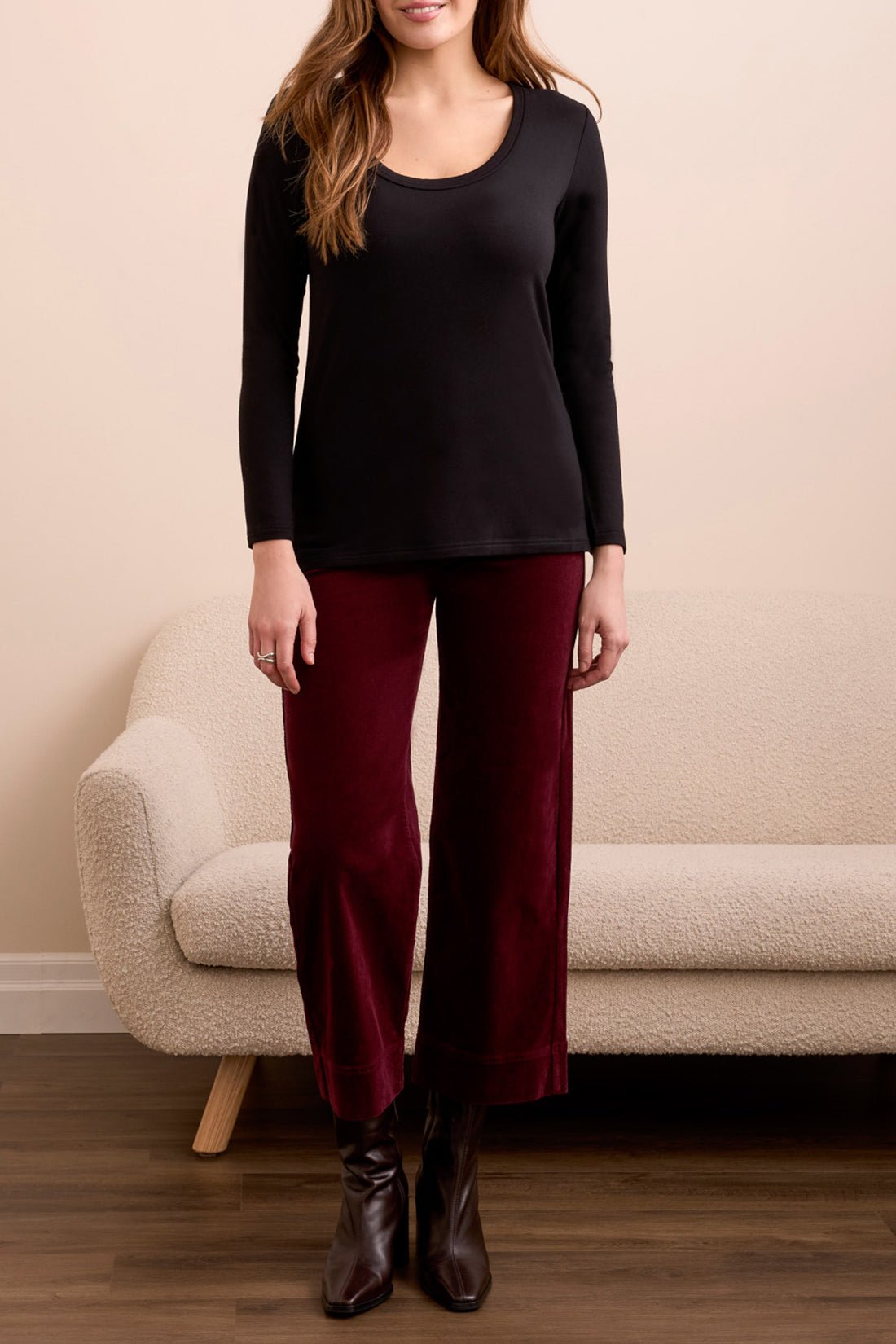 Tribal Women's Scoop Neck Knit Top - A&M Clothing & Shoes - Westlock