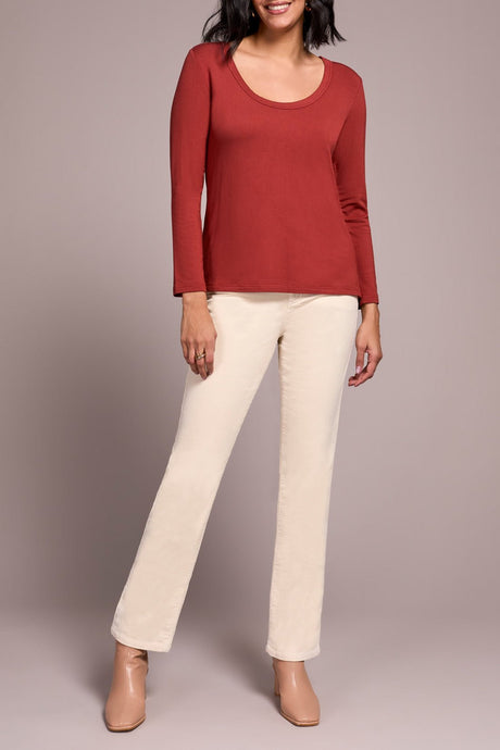 Tribal Women's Scoop Neck Knit Top - A&M Clothing & Shoes - Westlock