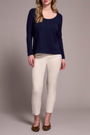 Tribal Women's Scoop Neck Knit Top - Nightfall