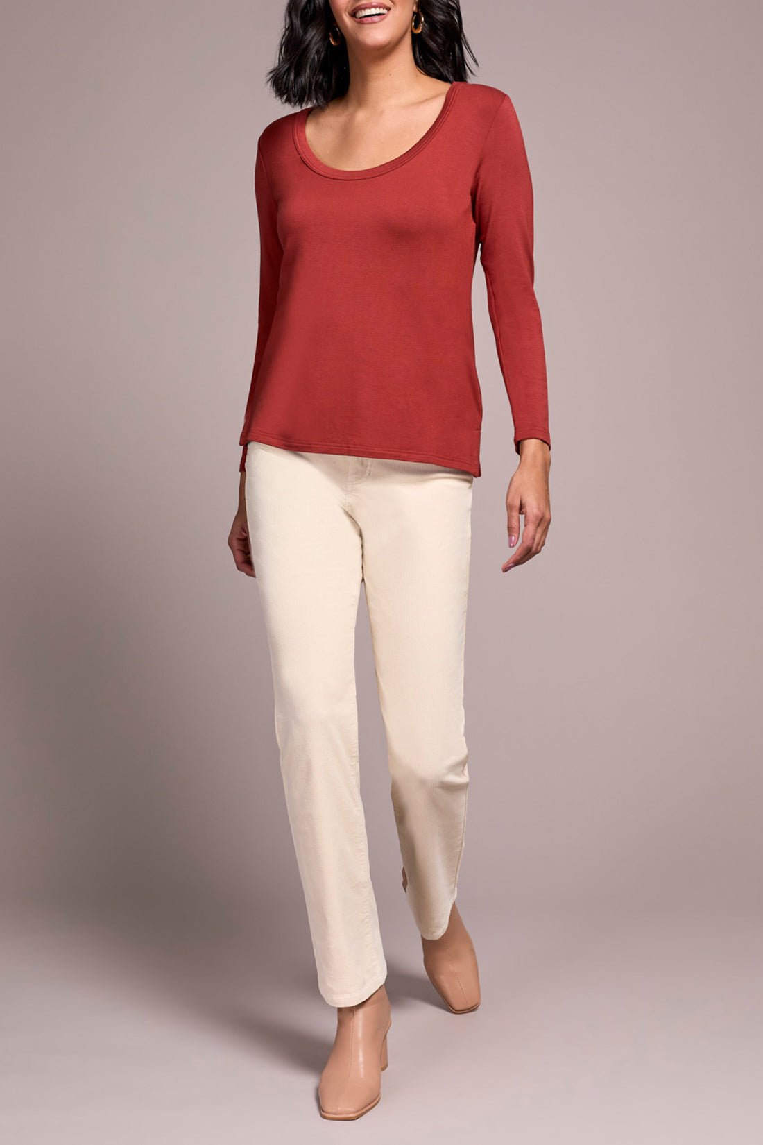 Tribal Women's Scoop Neck Knit Top - A&M Clothing & Shoes - Westlock