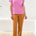 Tribal Women's Short Sleeve Dolman Pocket Sweater - Wisteria