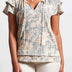 Tribal Women's Short Sleeve Peasant Top - A&M Clothing & Shoes - Westlock