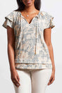 Tribal Women's Short Sleeve Peasant Top - A&M Clothing & Shoes - Westlock