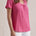 Tribal Women's Short Sleeve U-Neck Top - Raspberry