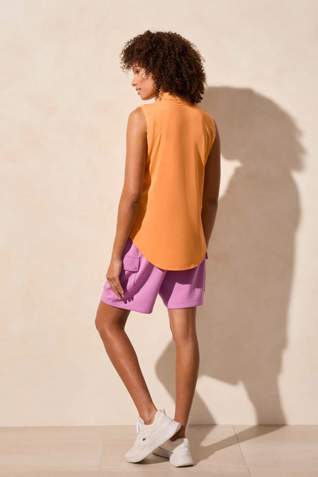 Tribal Women's Sleeveless Polo Top - Melon