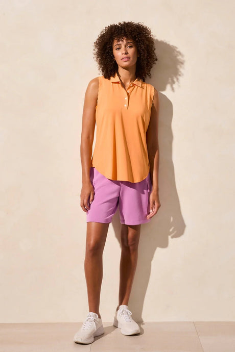 Tribal Women's Sleeveless Polo Top - Melon
