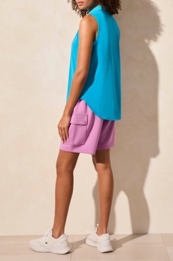 Tribal Women's Sleeveless Polo Top - Cerulean