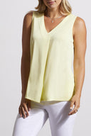 Tribal Women's Sleeveless Vneck Top - Wildlime