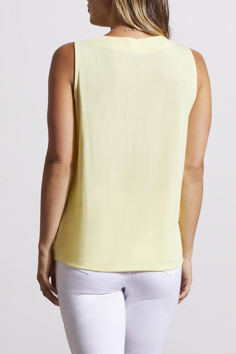 Tribal Women's Sleeveless Vneck Top - Wildlime