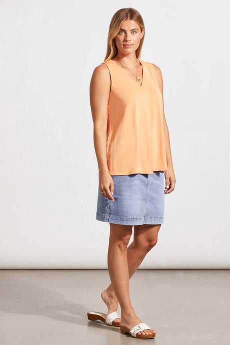 Tribal Women's Sleeveless Vneck Top - Copper