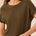 Tribal Women's Soft Cotton Blend Cap Sleeve Top With Topstitch - Basil
