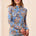 Tribal Women's Soft Knit Funnel Neck Long Sleeve Top - Satin Sky