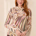 Tribal Women's Soft Knit Funnel Neck Long Sleeve Top - Saddle Brown