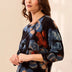 Tribal Women's Soft Yarn Three-Quarter Sleeve Crewneck Sweater - Maple
