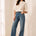 Tribal Women's Sophia Curvy 3D Flower Denim Jeans - Flower Blue