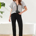 Tribal Women's Sophia Curvy Fit Straight Leg Petite Jeans - Black