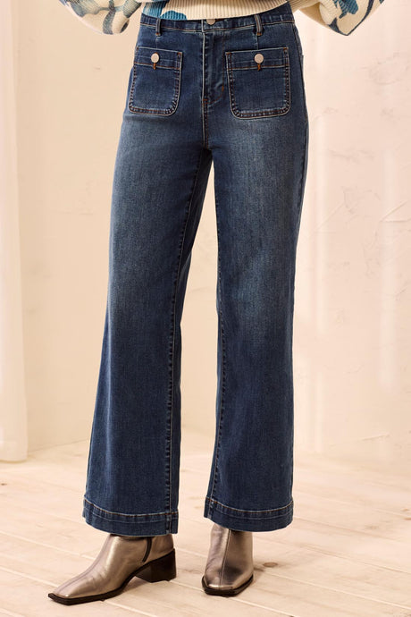 Tribal Women's Sophia Curvy Super Straight Ankle Jeans - Dusk