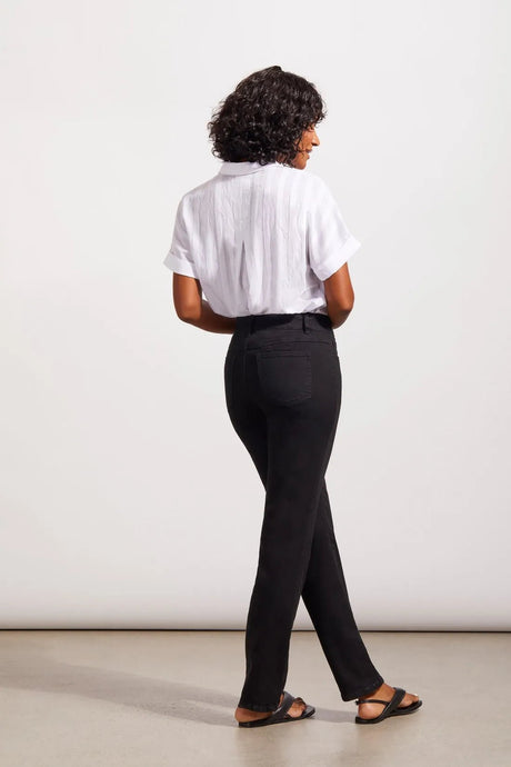 Tribal Women's Sophia Curvy Fit Straight Leg Jeans - Black