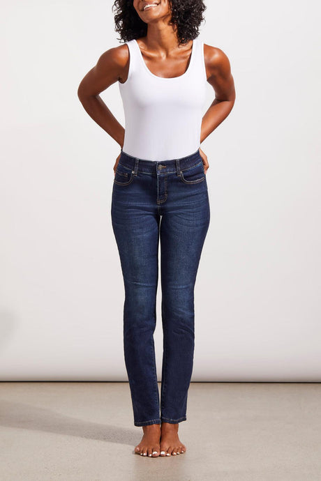 Tribal Women's Sophia Curvy Fit Straight Leg Jeans - Deep Ocean