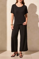 Tribal Women's SS Crew Neck Top - Black
