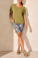 Tribal Women's SS Crew Neck Top - Loden
