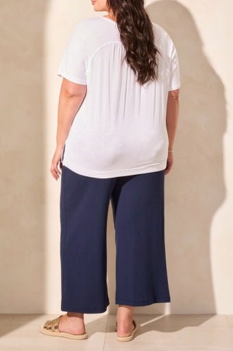 Tribal Women's SS Crew Neck Top Plus - White