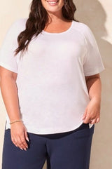 Tribal Women's SS Crew Neck Top Plus - A&M Clothing & Shoes Westlock