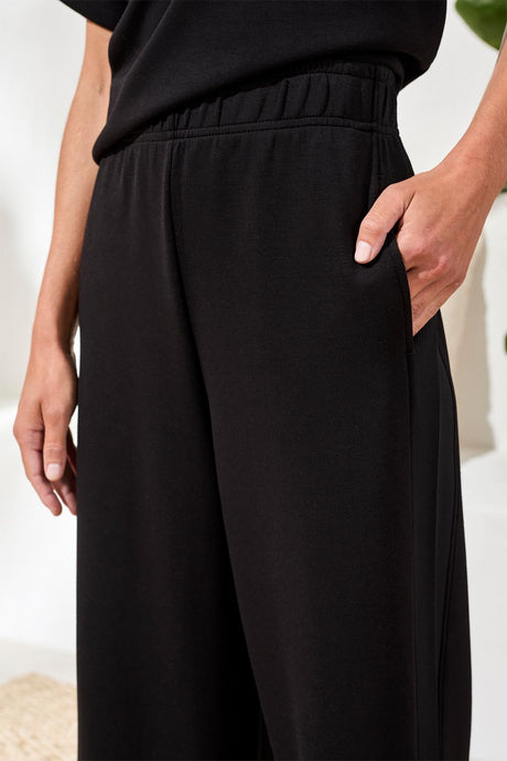 Tribal Women's Techno Lux Pull On Combo Pants - Black