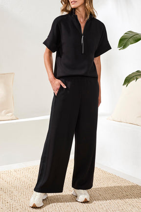 Tribal Women's Techno Lux Pull On Combo Pants - Black