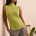 Tribal Women's Textured Sleeveless Mock Neck Top - Wasabi