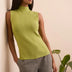 Tribal Women's Textured Sleeveless Mock Neck Top - A&M Clothing & Shoes - Westlock