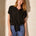 Tribal Women's Tie Front Top - Black