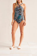 Tribal Women's Twist Halter Swimsuit - Atlantic