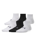 UA Boys/Girls Essential Quarter 6pk Socks - Halo Grey